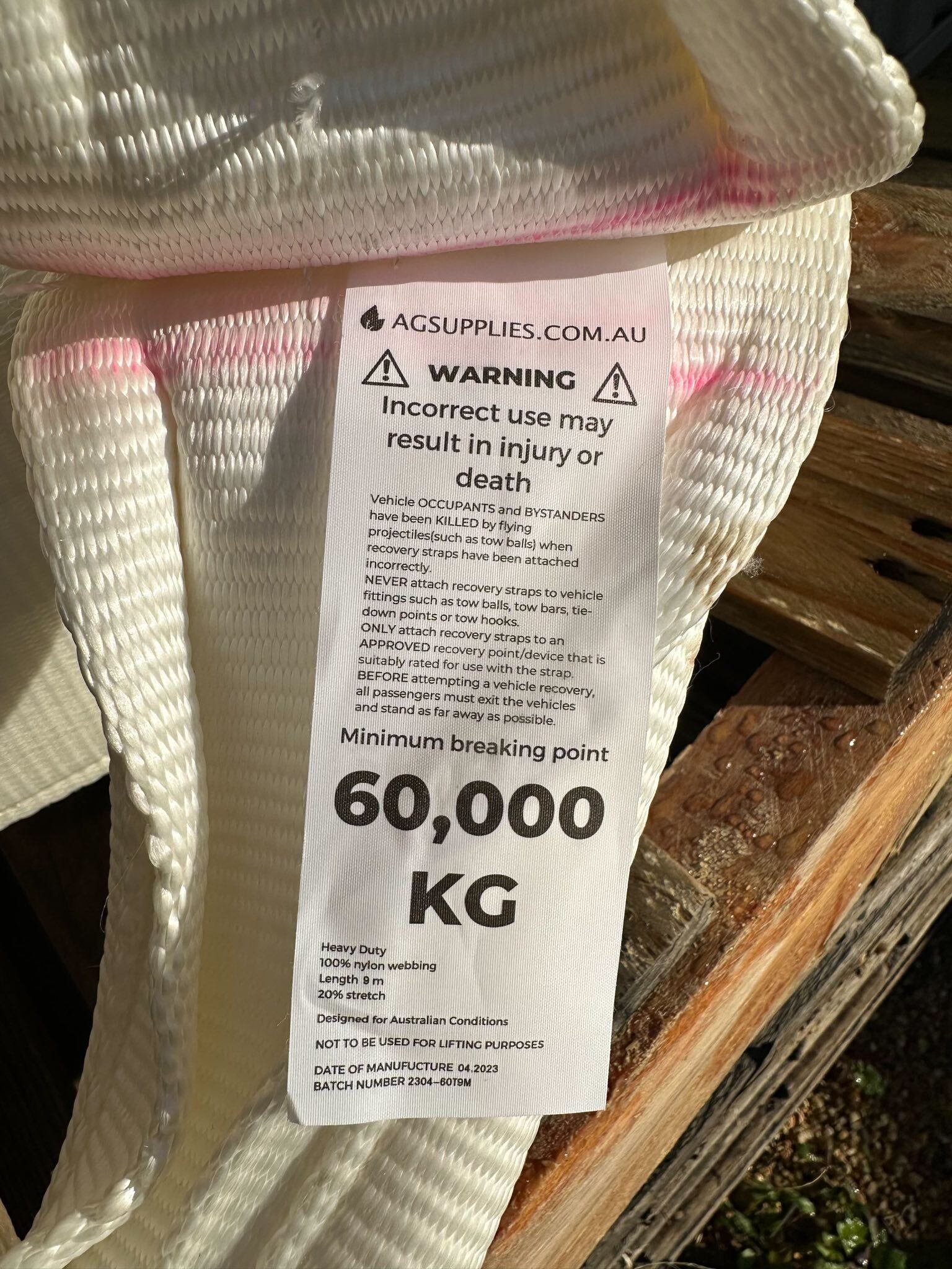 60 Tonne Snatch Straps - High Strength Nylon Webbing - Safe & Effective Towing Solution