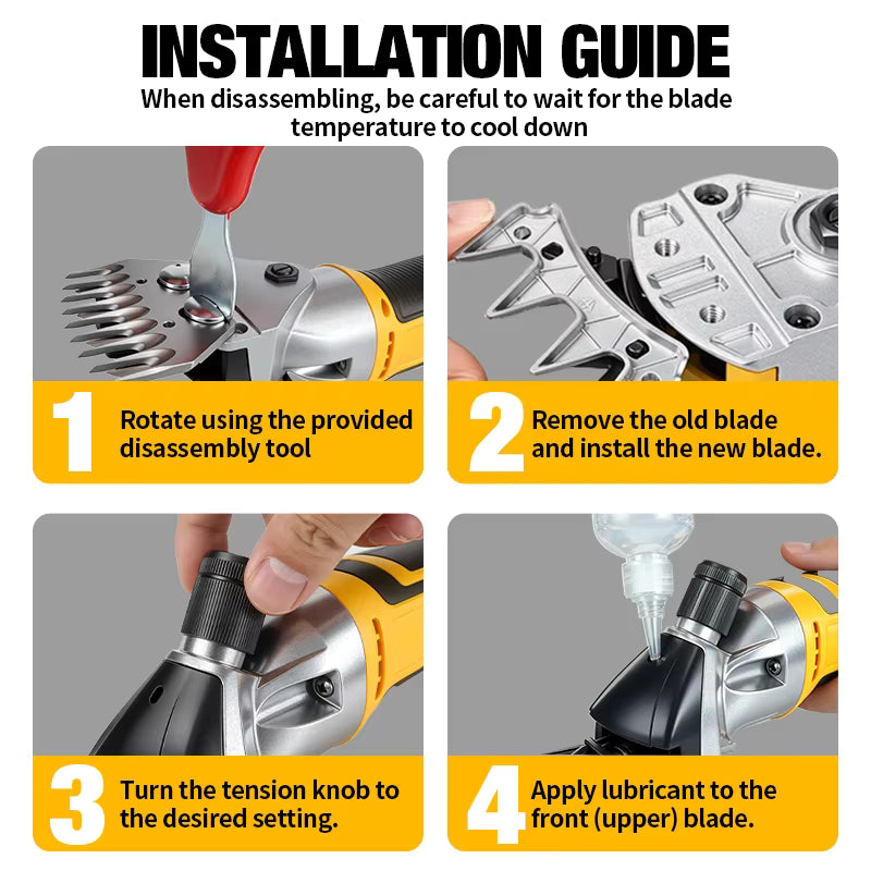 Cordless Sheep Clippers – DeWalt 20V Battery Compatible | 950W Brushless